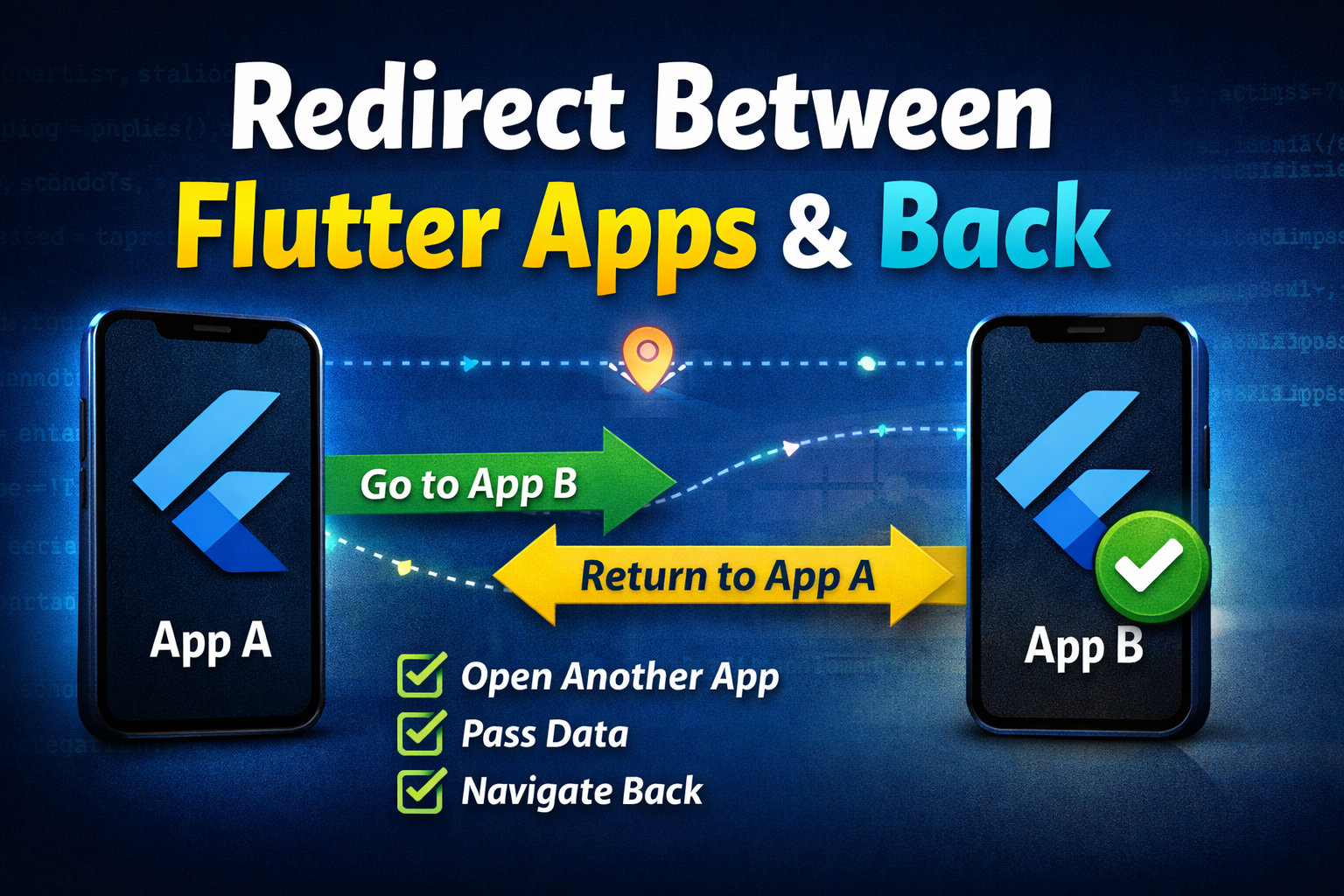 How to Redirect from One Flutter App to Another Flutter App and Navigate Back