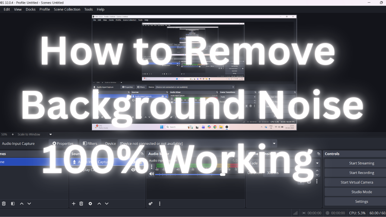 How to remove background noise in OBS Studio